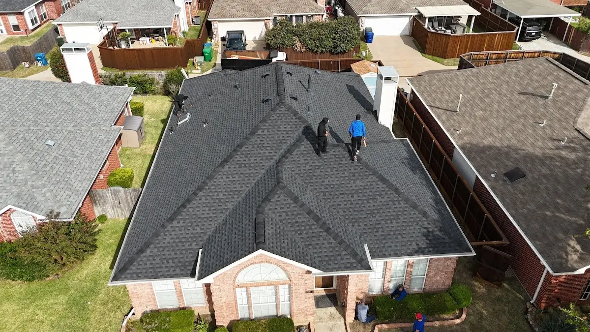 Slate & Tile Roof Repair work in progress on a Contra Costa Centre property